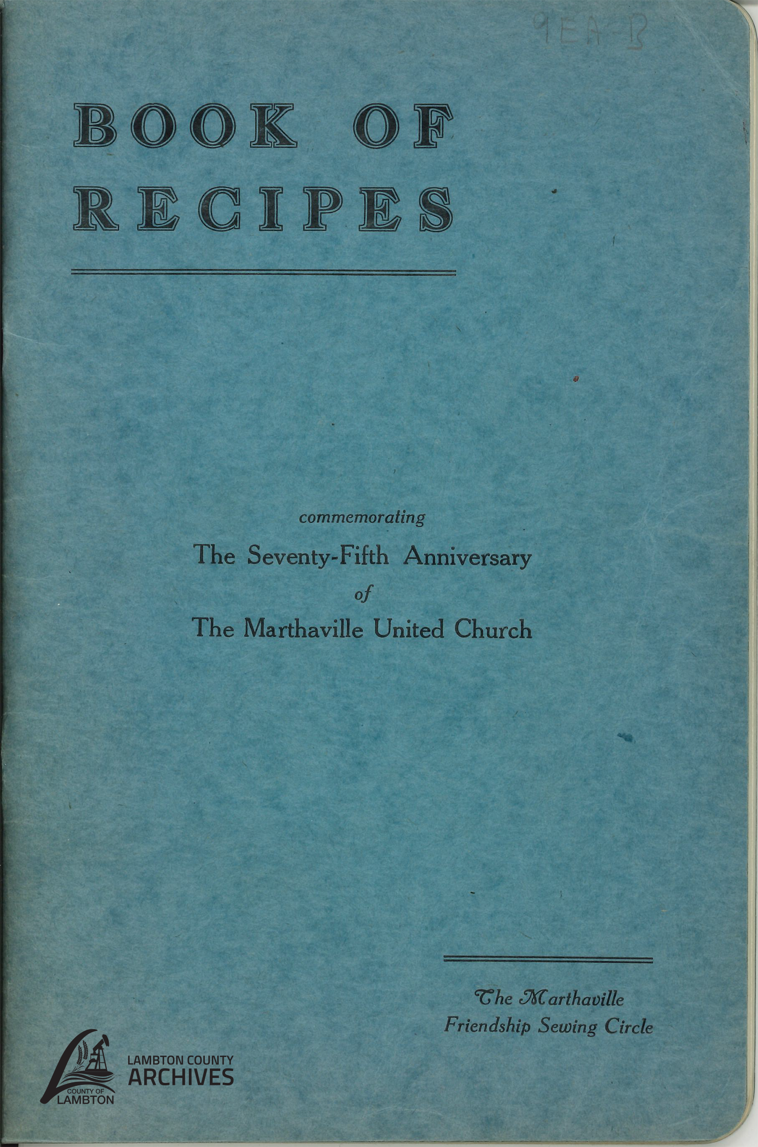 Cover of the "Book of Recipes" cookbook