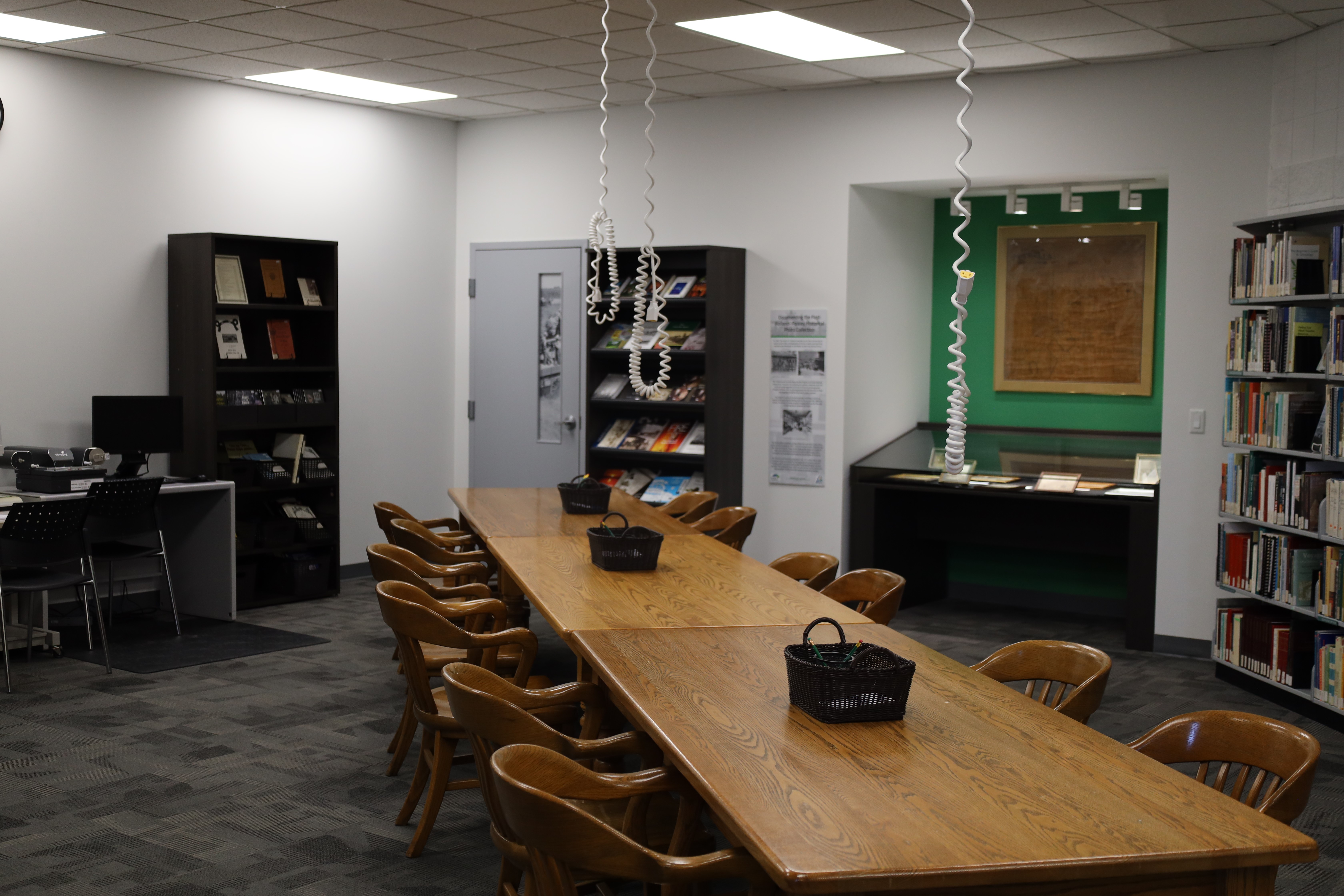 Research room at Lambton County Archives.