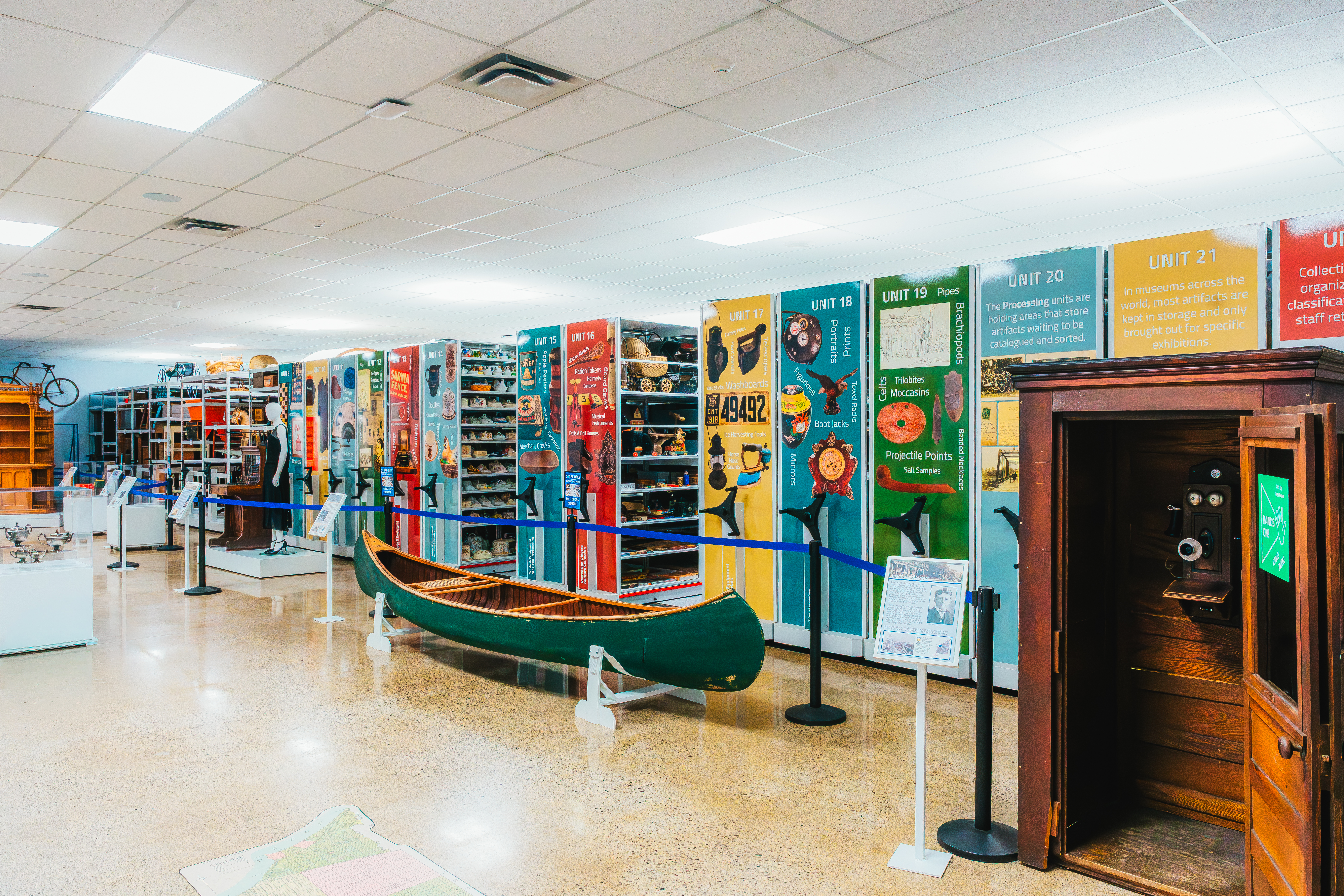 Collections Centre The vault in the collections centre.