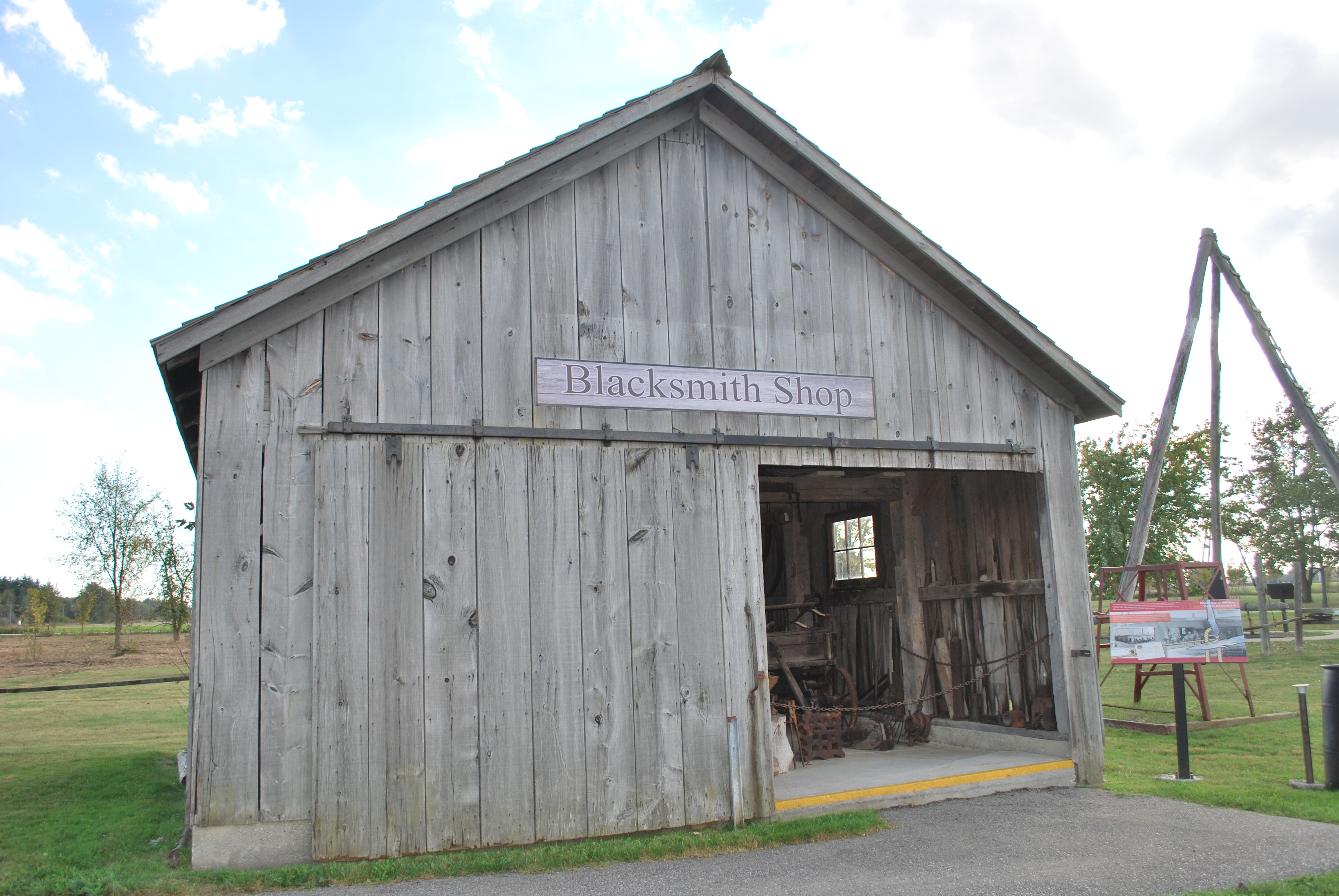 Blacksmith shop.