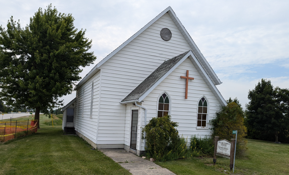 White church.