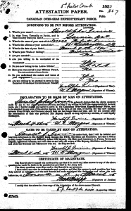 Harold John (Doc) Irvine's Attestation Paper